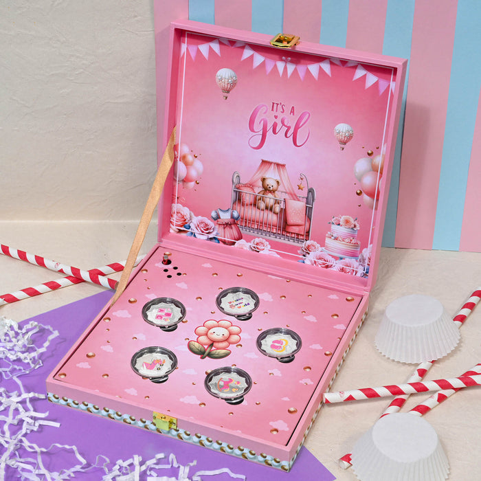 999 Silver Musical Baby Girl Coin Box (5 Coins)