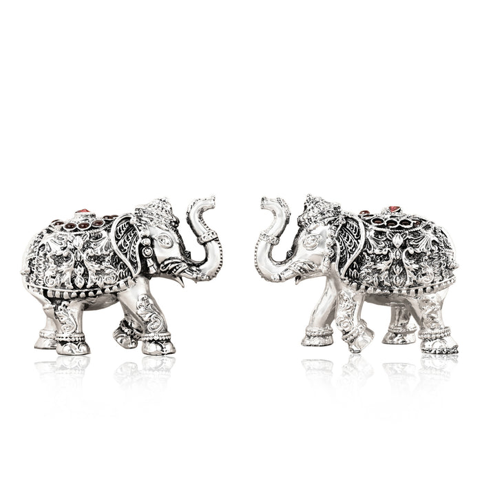 999 Silver Pair Elephant Gift Box