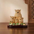 999 Silver Plated Owl Family Figurine