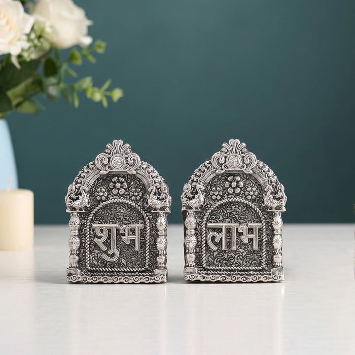 999 Silver Plated Shubh Labh Wall Set