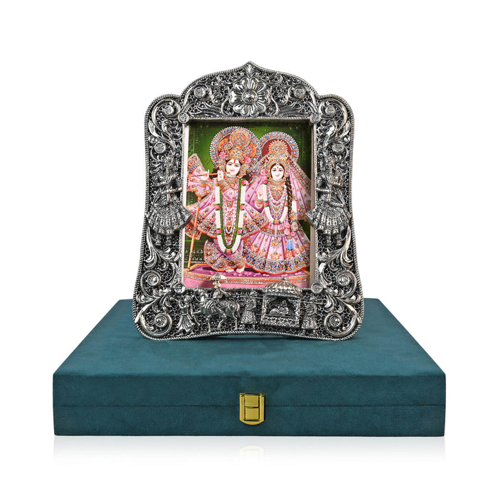 999 Silver Radha Krishna Frame
