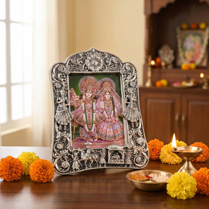 999 Silver Radha Krishna Frame