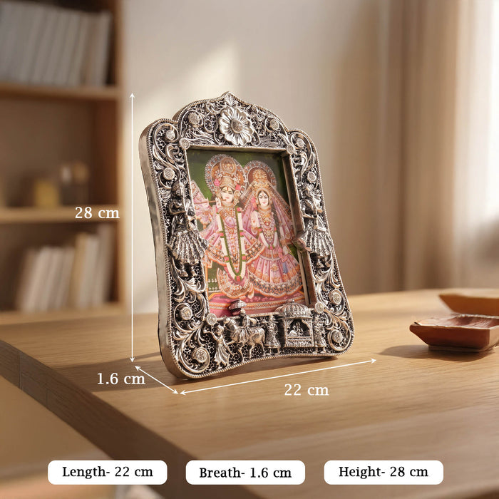 999 Silver Radha Krishna Frame