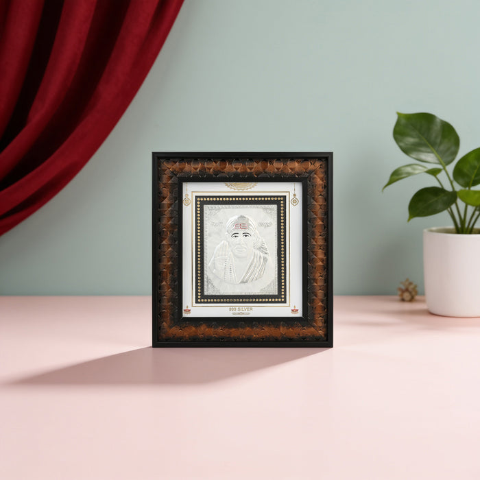999 Silver Sai Baba Wall Frame