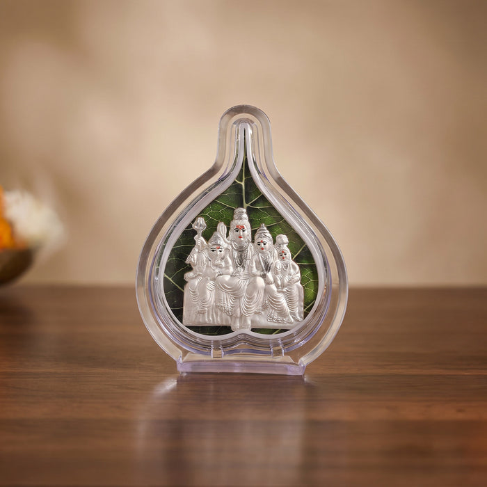 999 Silver Shiv Parivar Idol Frame
