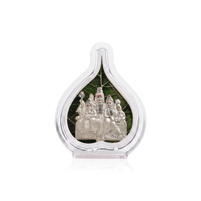 999 Silver Shiv Parivar Idol Frame