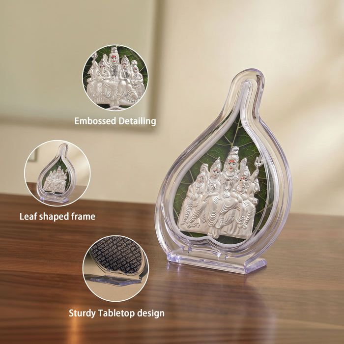 999 Silver Shiv Parivar Idol Frame