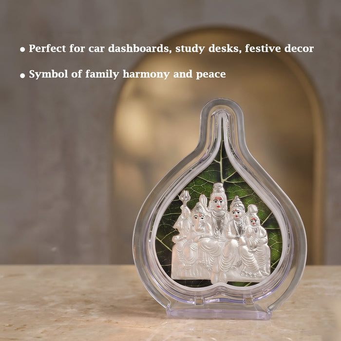 999 Silver Shiv Parivar Idol Frame
