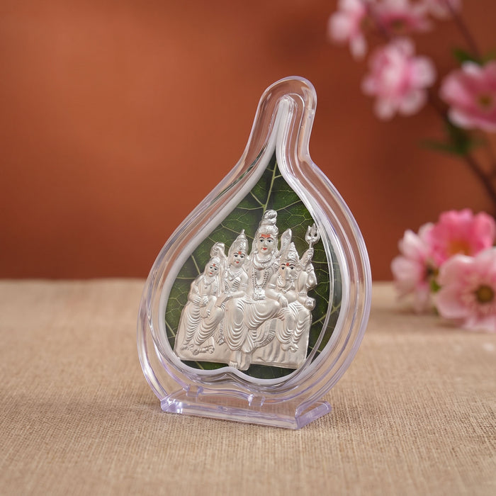 999 Silver Shiv Parivar Idol Frame