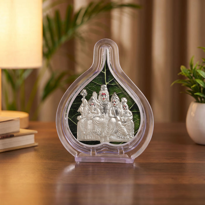 999 Silver Shiv Parivar Idol Frame