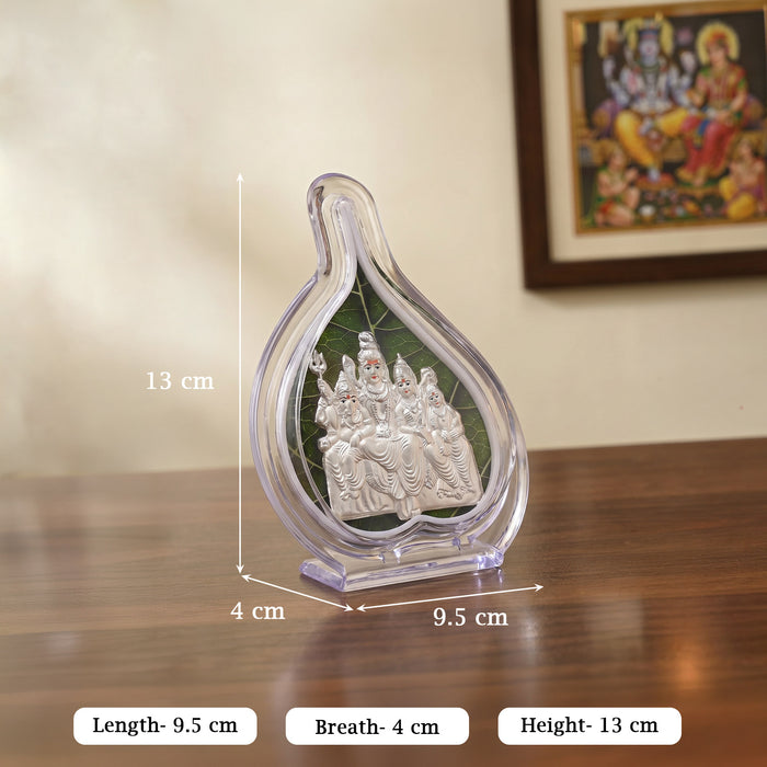 999 Silver Shiv Parivar Idol Frame