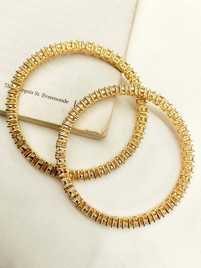 Arziya White American Diamond Bangles