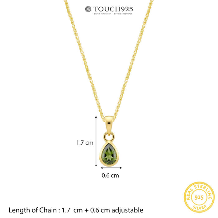 August Birthstone Necklace