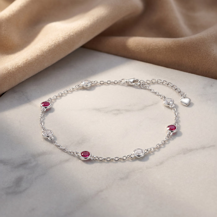 Aurora Berry Silver Bracelet