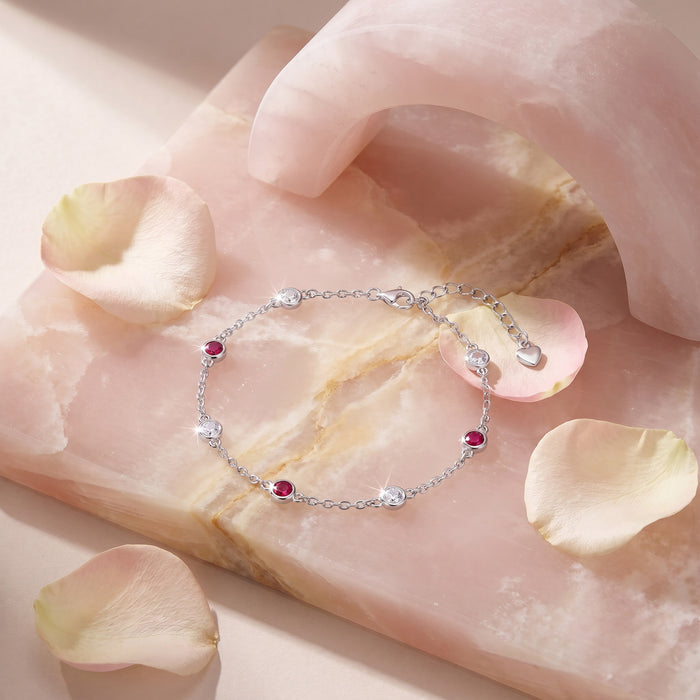 Aurora Berry Silver Bracelet