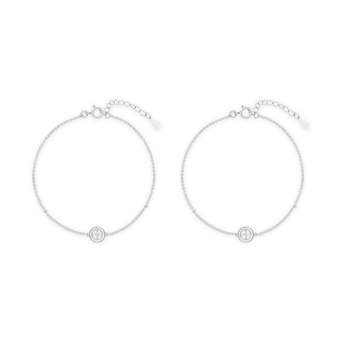Aurora Star Silver Anklet
