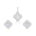 Aztec CZ Silver Pendant Set