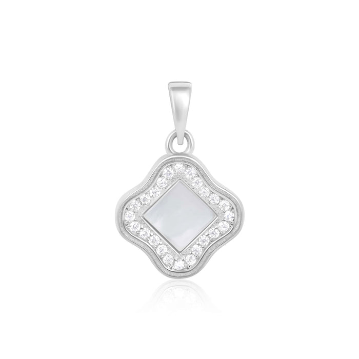 Aztec CZ Silver Pendant Set