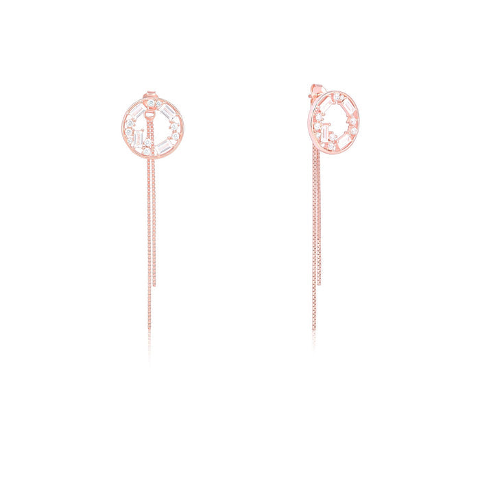 Bead Stone Threader Earrings