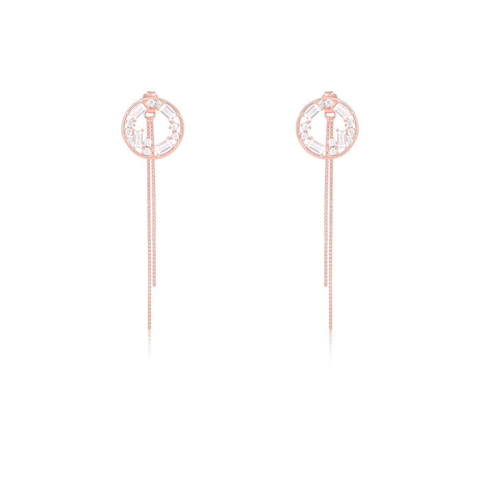 Bead Stone Threader Earrings
