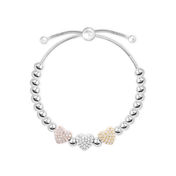 Beaded Charm Silver Bracelet