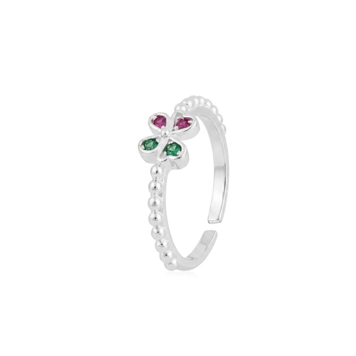 Beaded Flower Toe Ring