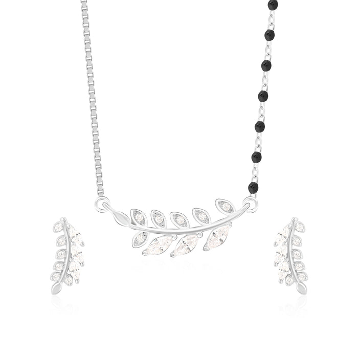 Beads And Leaf Mangalsutra