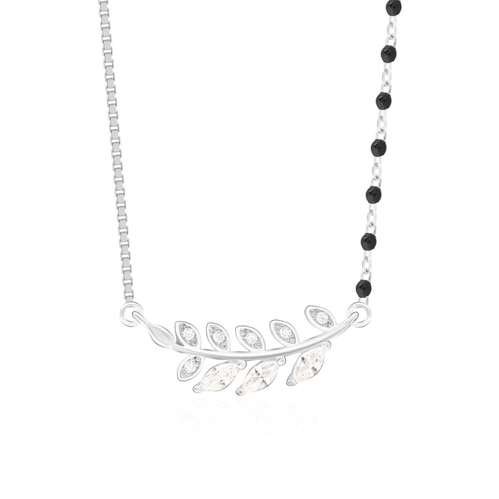 Beads And Leaf Mangalsutra