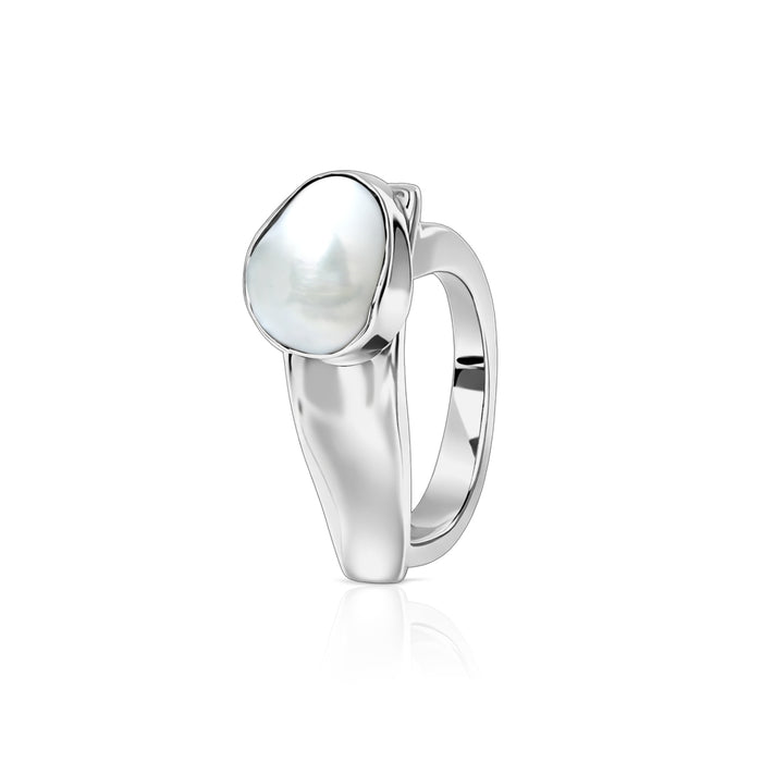 Bezel Pearl Ring