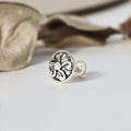 Bird Motif Oxidised Nose Pin
