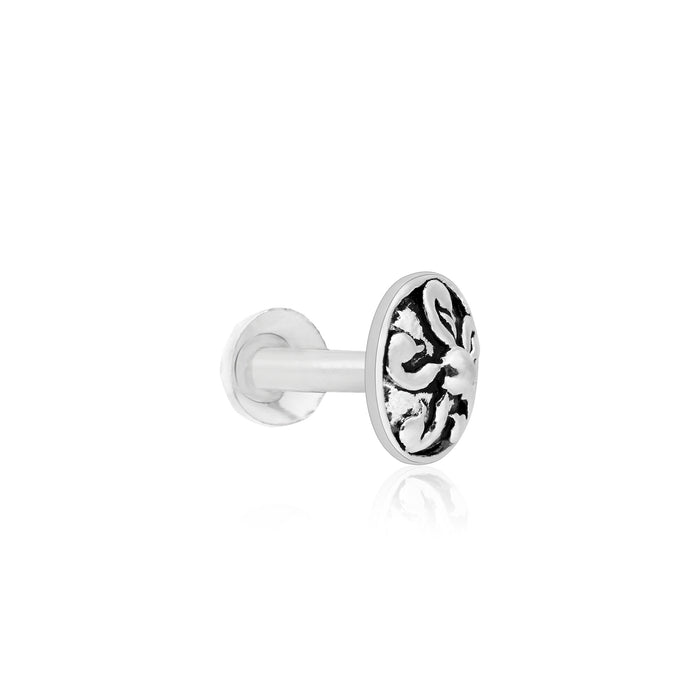 Bird Motif Oxidised Nose Pin