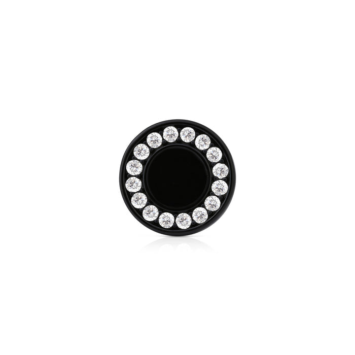 Black Halo Circular Stud