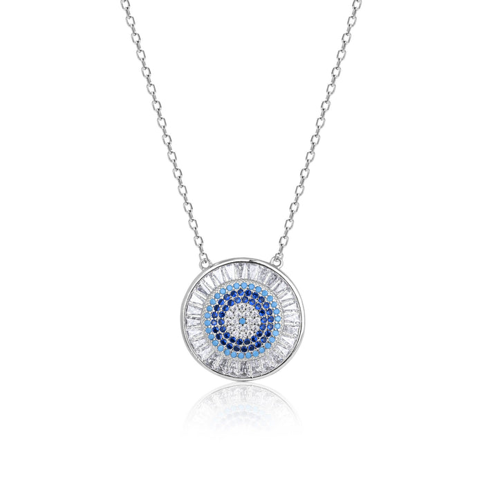Blue Stone Circle Necklace