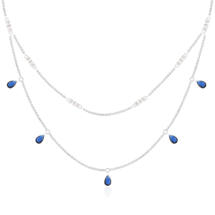 Blue Stone Necklace Set