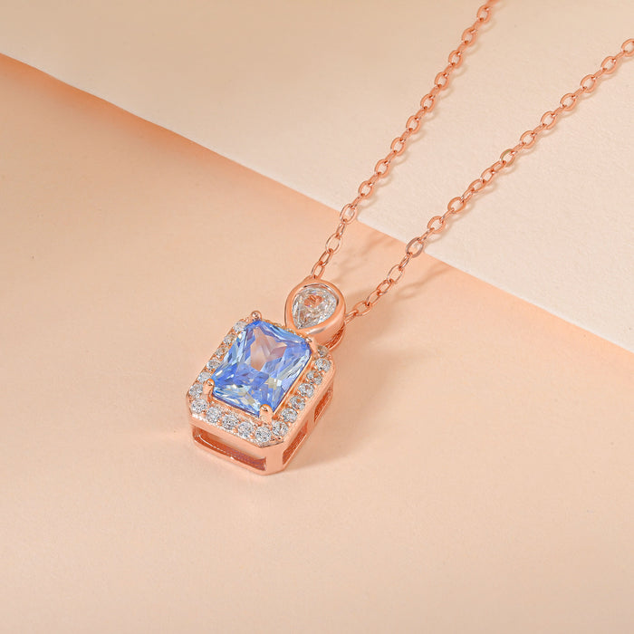 Blue Stone Pendant Necklace