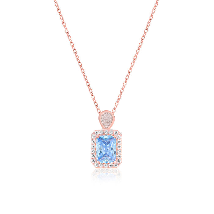 Blue Stone Pendant Necklace