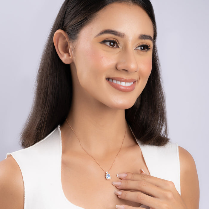 Blue Stone Pendant Necklace