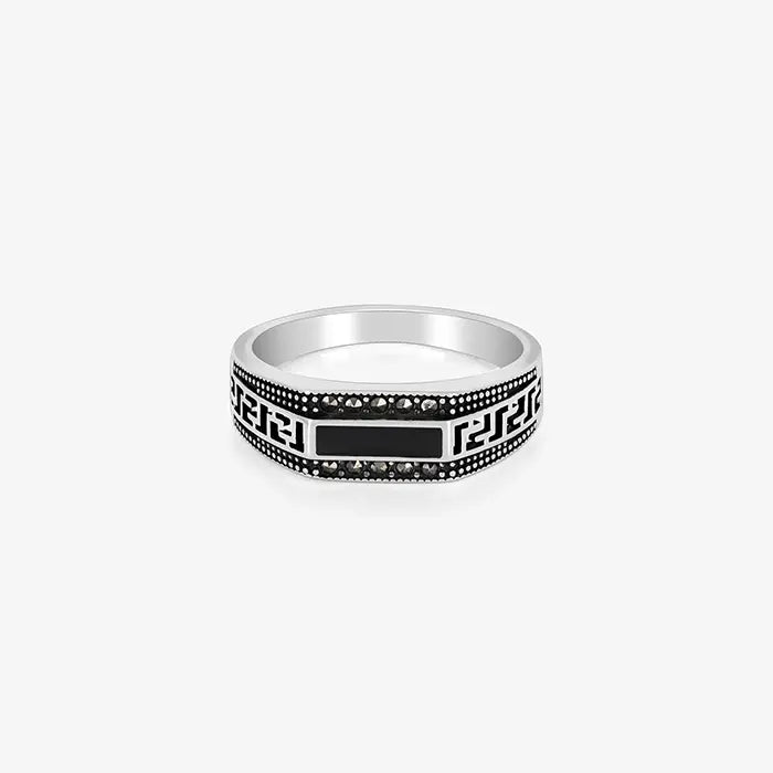 Bohemian Black Stone Men's Ring