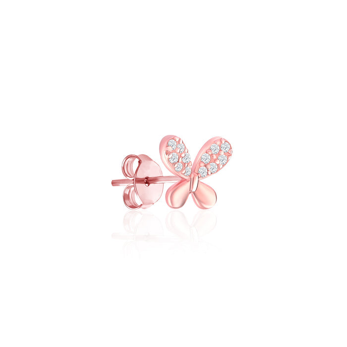 Bow Tie Stud CZ Earrings