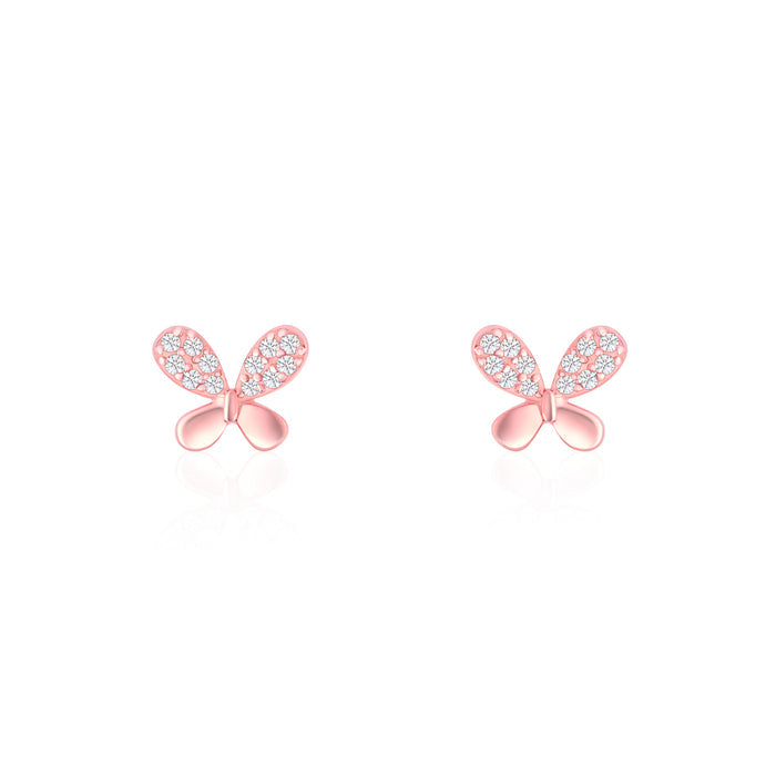 Bow Tie Stud CZ Earrings