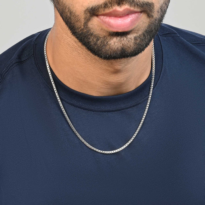 Box Link Silver Chain