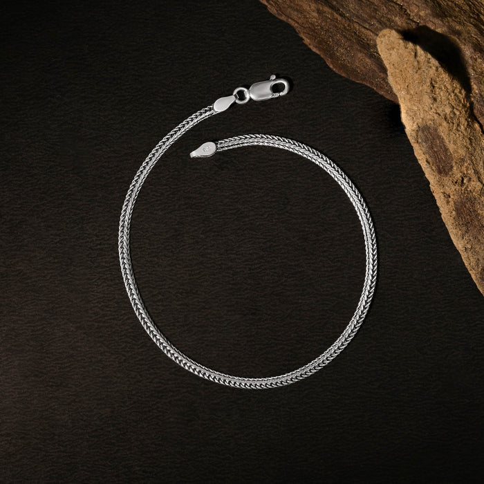 Braided Silver Chain Bracelet