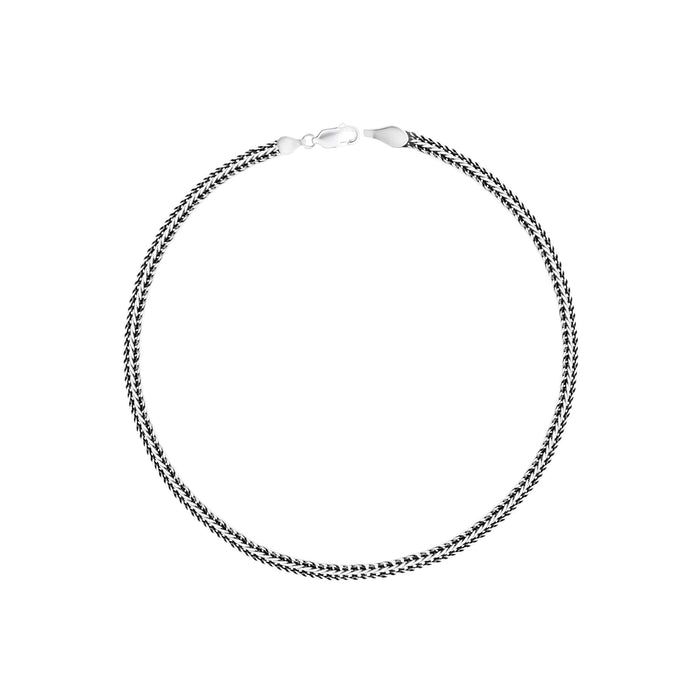 Braided Silver Chain Bracelet