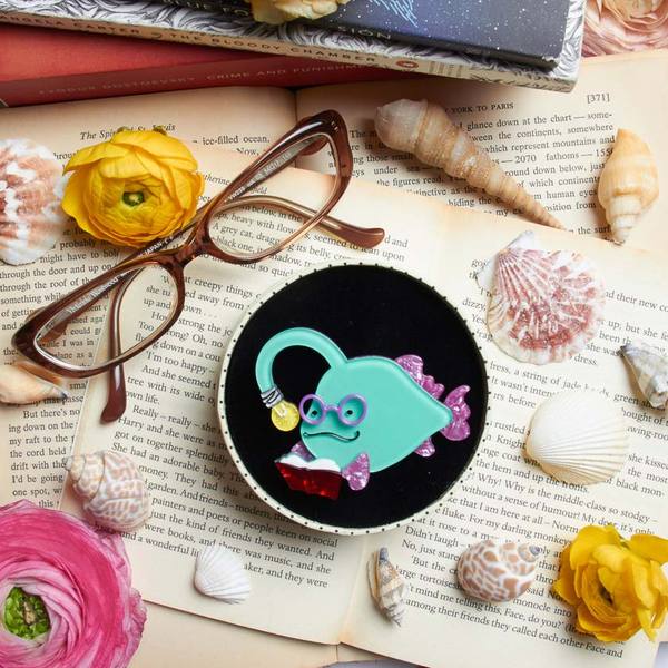 Bright Eyed Bibliophile Brooch - Erstwilder Ocean Vibes 2.0 (2018)