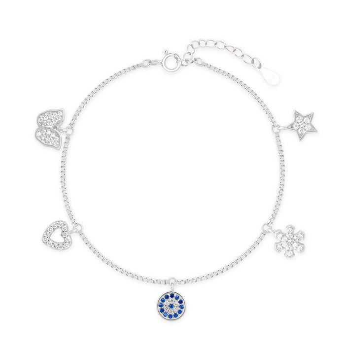 Butterfly Blue Charm Bracelet