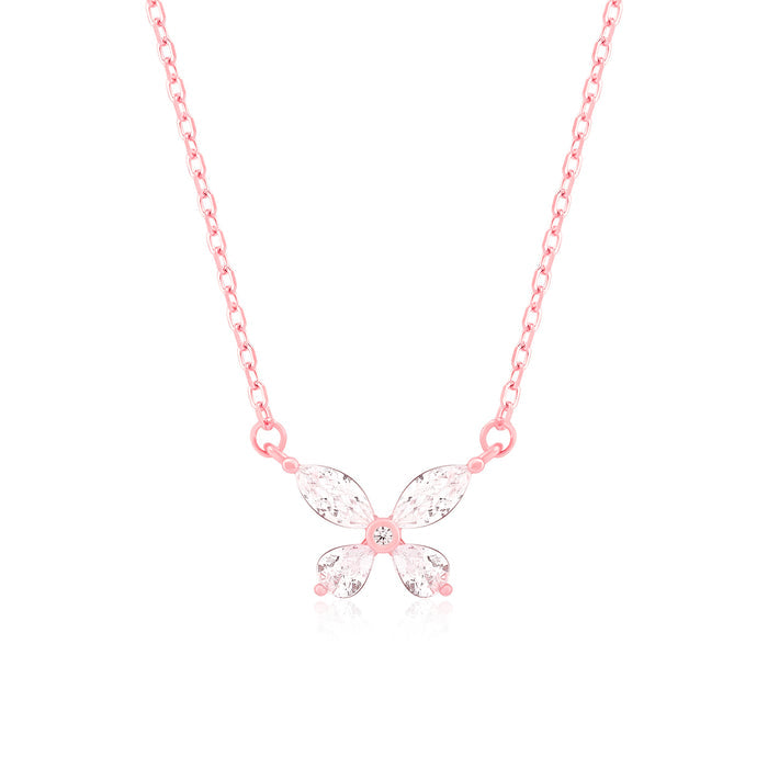 Butterfly CZ Pendant Necklace