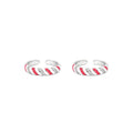 Candy Swirl Silver Toe Ring