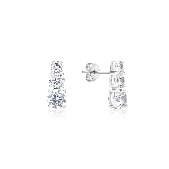Cascade Trio Stud Earrings