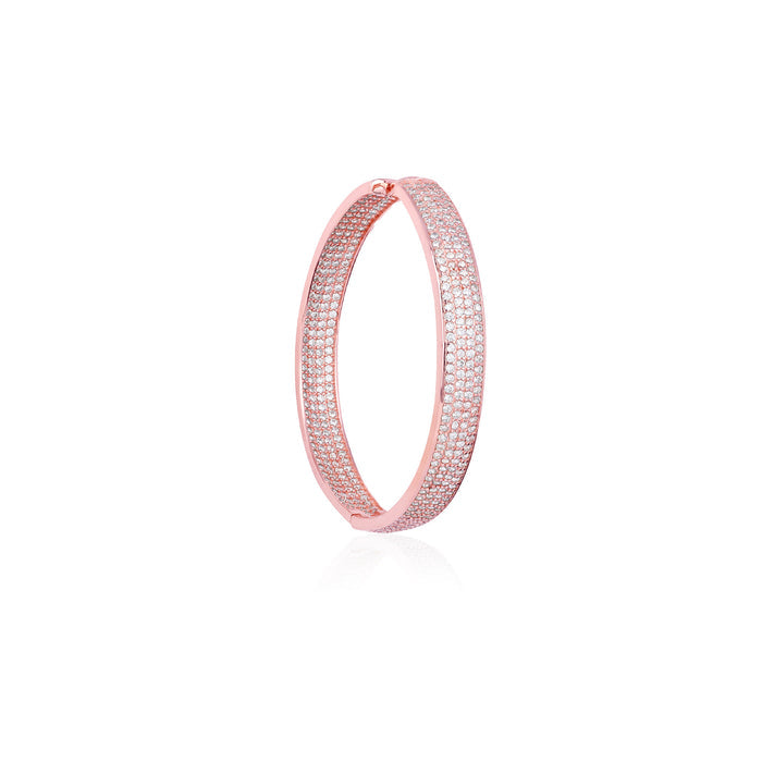 Chunky CZ-Studded Hoops