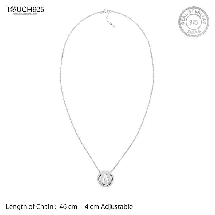 Circular Initial 'A' Necklace